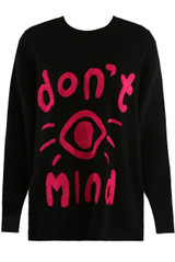 Don't Mind Slogan Neck Jumper