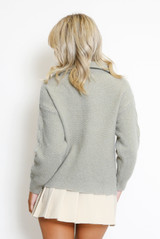 Half Zip Braided Knit Jumper 