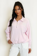 Acid Wash LA Half Zip Sweatshirt 