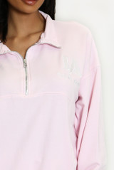 Acid Wash LA Half Zip Sweatshirt 