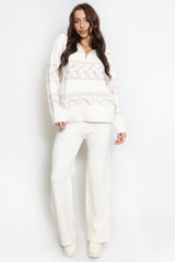 Wide Leg Knitted Trouser