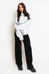 Wide Leg Knitted Trouser