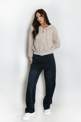 Knitted Zip Up Hoodie