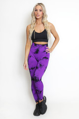 Tie Dye Print Push Up Leggings