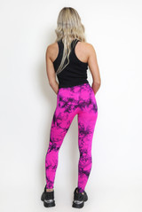 Tie Dye Print Push Up Leggings