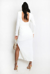 Open Back Side Slit Maxi Dress