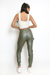 Metallic Cargo Trouser With Elasticated Cuff