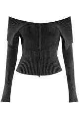 Bardot Ribbed Zip Up Cardigan