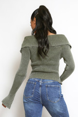 Bardot Ribbed Zip Up Cardigan