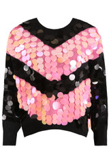 Sequin Disc Round Neck Jumper