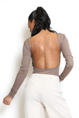 Open Back Long Sleeve Bodysuit 