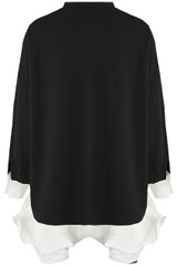 Exaggerated Hem Longline Sweatshirt