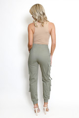 Elasticated Waist Knotted Cargo Trouser