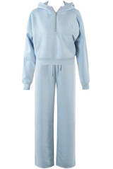 NYC Hooded Cropped Sweatshirt And Wide Leg Jogger Set