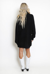 Knitted Roll Neck Long Jumper