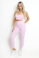 Strappy Crop Tops and Leggings Gym Set