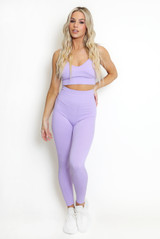 Strappy Crop Tops and Leggings Gym Set