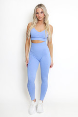 Strappy Crop Tops and Leggings Gym Set