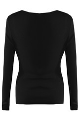 Asymmetric Neck Long Sleeve Top