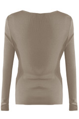 Asymmetric Neck Long Sleeve Top