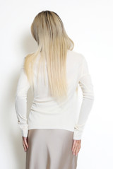 Asymmetric Neck Long Sleeve Top