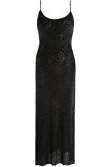 Black Marble Open Back Maxi Dress