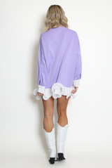 Ruffle Hem Sweatshirt Dress