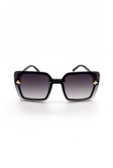 Square Ombre Sunglasses With Gold Bee