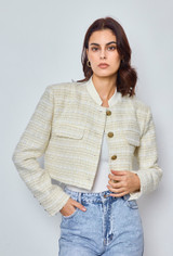 Tweed Cropped Box Blazer