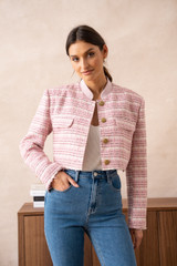 Tweed Cropped Box Blazer