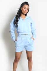 Chicago Cropped Sweatshirt And Shorts Set