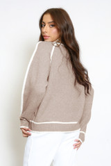 Contrast High Neck Jumper