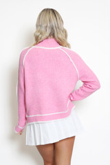 Contrast High Neck Jumper