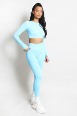 Cut Out Top And Push Up Legging Gym Set 