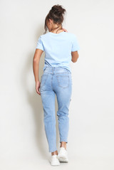 Sequin Patch Slim Jeans