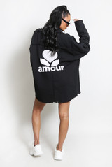 Amour Embroidered Raw Trim Shacket