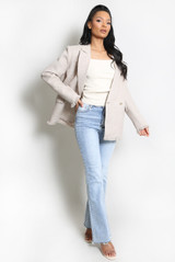 Tweed Double Breast Oversized Blazer