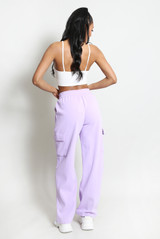 Jersey Wide Leg Cargo Trouser