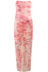 Tie Dye Watecolour Bandeau And Maxi Skirt