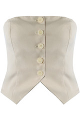 Button Front Tailored Bandeau Top