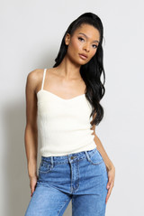 Fine Knit Strappy Cami Top