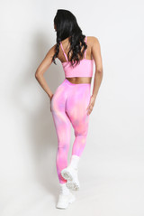 Tie Dye Print High Waisted Push Up Leggings