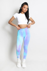 Tie Dye Print High Waisted Push Up Leggings