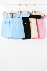 Cargo Skort With Eyelet Belt