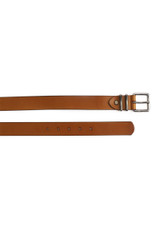 Leather Slim Double Bar Belt