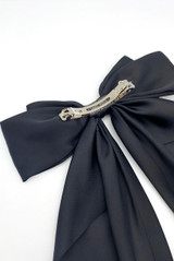 Oversized Satin Hair Bow Clip