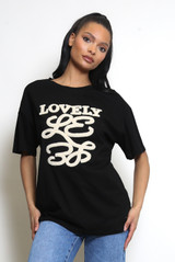 Lovely Slogan Print T-Shirt