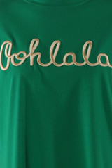 Embroidered Oohlala Slogan T-Shirt