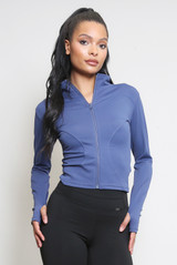 Zip Front Long Sleeve Gym Top