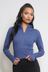 Zip Front Long Sleeve Gym Top